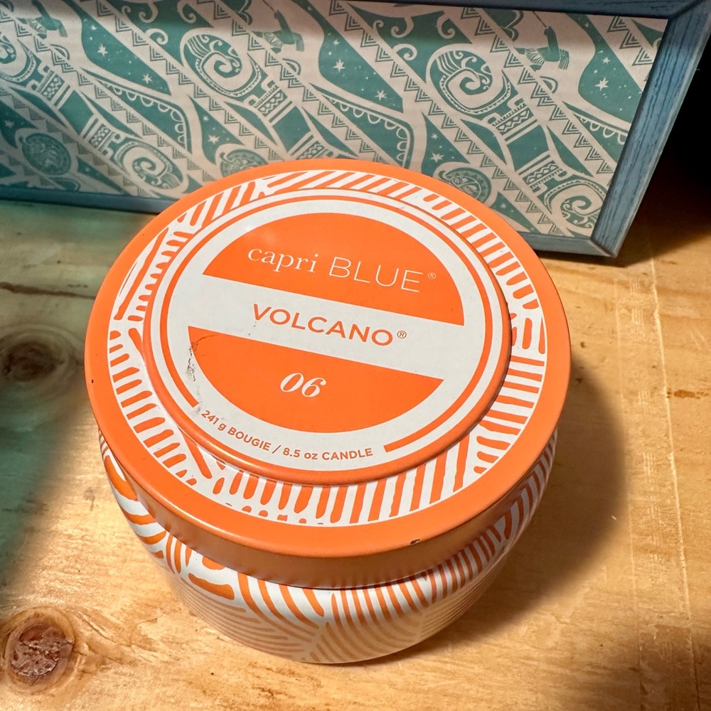 Capri Blue Volcano Tangerine Tin Candle